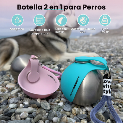 Botella de Agua Pórtatil para Perro