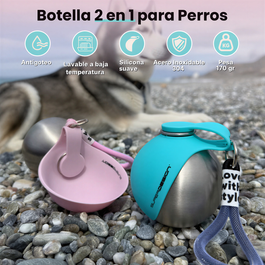 Botella de Agua Pórtatil para Perro